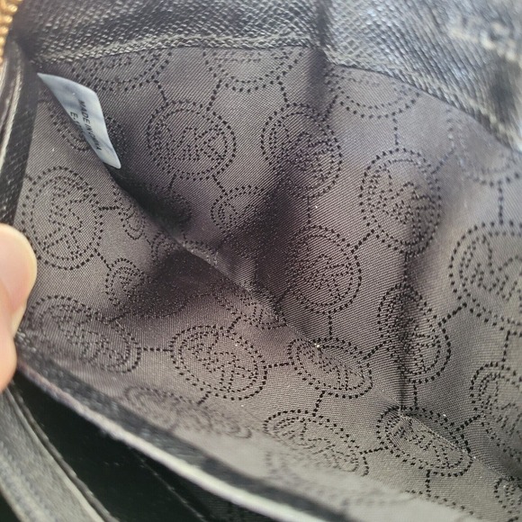 MICHAEL KORS Jet Set Black Saffiano Leather Zip Around Wallet Large Clutch 8x4 - Picture 6 of 10